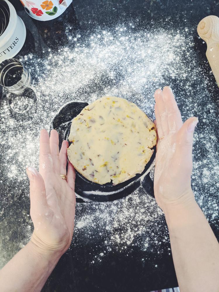 Shaping my shortbread dough